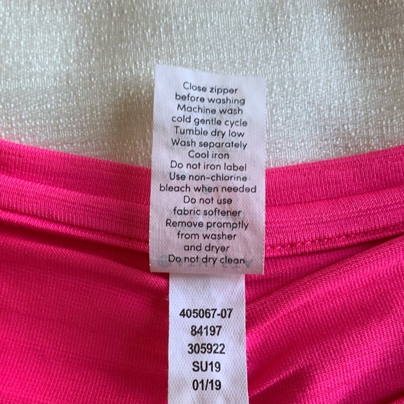 Athleta Hot Pink Ruched Muscle Tee - Picture 8 of 9